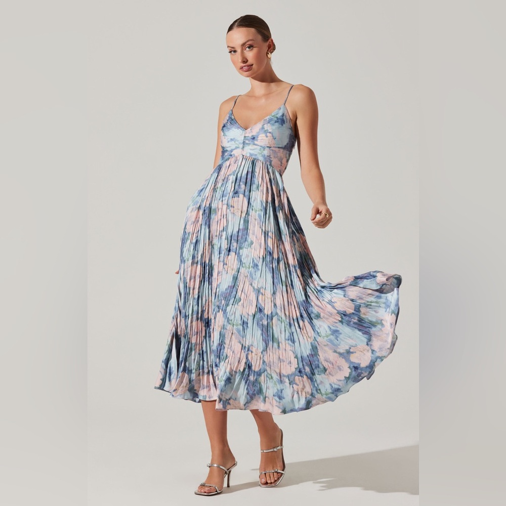 Maeve Pleated Midi Dress